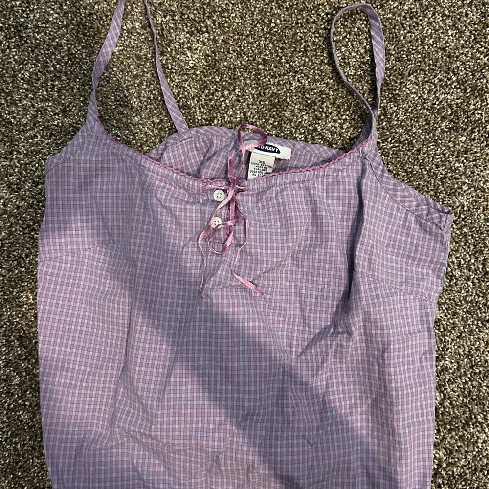 Old Navy Purple Checkered Camisole